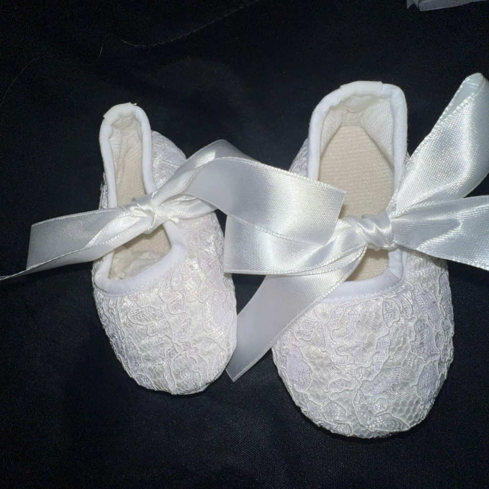 Baby Girl White Baptism Shoes